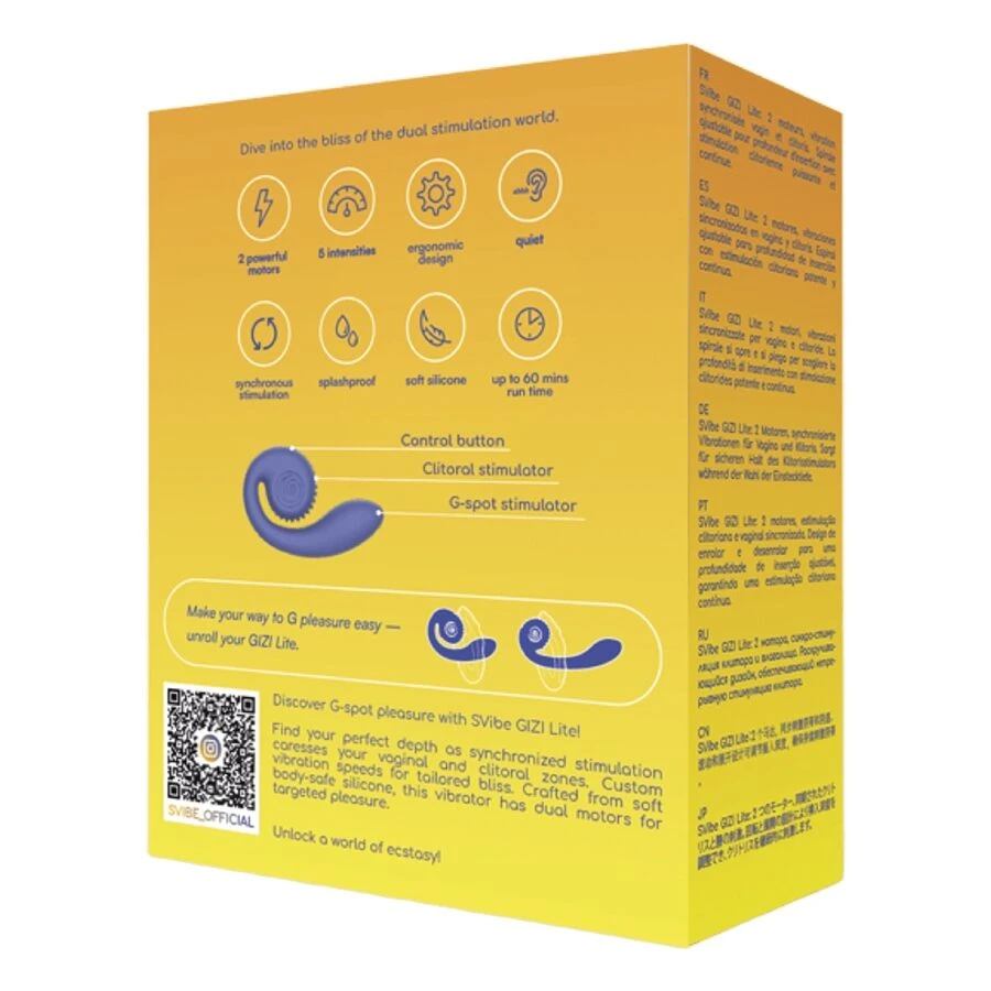 SNAIL VIBE - GIZI LITE VIBRATEUR VIOLET DOUBLE POINT G ET CLITORIAL
